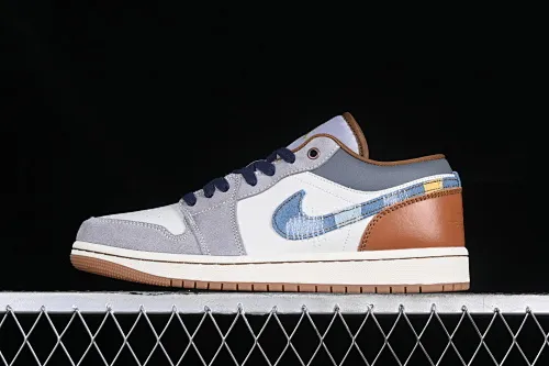 All categories Air Jordan Jordan series basketball shoes Air Jordan 1 Low Air Jordan 1 Low AJ1 Joe 1 Valentine's Day limited denim denim low-bang cultural casual sneakers FZ5042-041